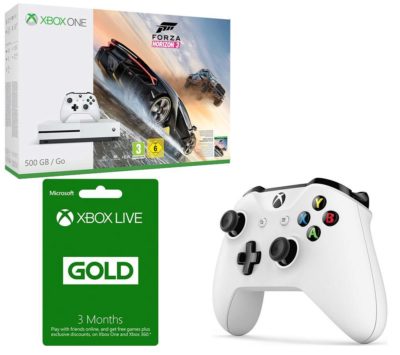 MICROSOFT Xbox One S with Forza Horizon 3 & Accessories Bundle